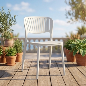 Modern Stackable Outdoor <strong>Dining</strong> <strong>Chair</strong> Ergonomic Plastic Lounge <strong>Dining</strong> <strong>Chair</strong> <strong>Funky</strong> Plastic <strong>Chair</strong> Without Armrest - Product Image 5