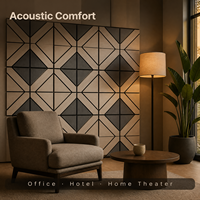 Panneau mural acoustique en MDF haute densité, panneau décoratif absorbant le son pour bureau, salle de réunion