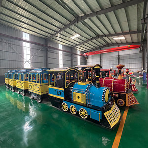 Tren Eléctrico Adaptativo Todo Terreno sin Rieles de Acero para Parques Temáticos y Centros Comerciales, Uso en Exteriores para Turismo - Product Image 1