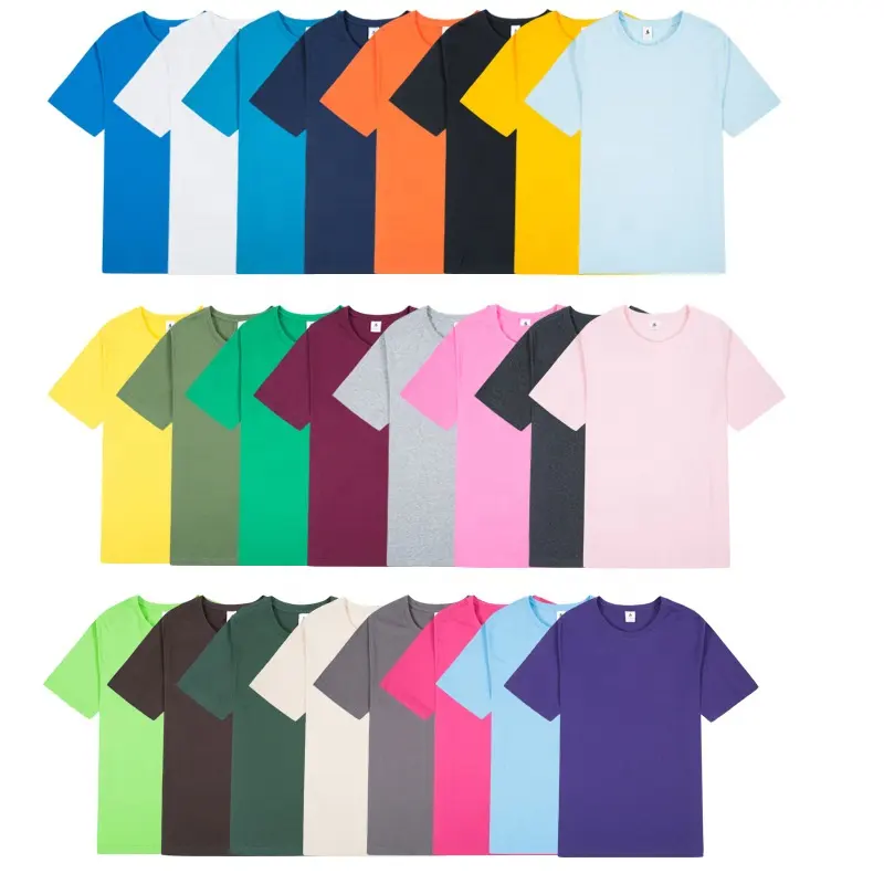 100% Katoenen Unisex Tee 170 Gsm Custom Printen Zomer Mode T-Shirt Blanco Normale Maat Stijl Katoenen T-Shirt