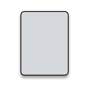 Thép không gỉ hình chữ nhật tường gương với đầy đủ hàn kim loại màu đen khung phòng tắm Vanity điểm nhấn trang trí tắm gương - Product Image 4