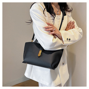 Mode luxe travail grande capacité sac fourre-tout nouvelle couleur unie quotidien mode coréenne épaule sac à bandoulière dames en gros - Product Image 4
