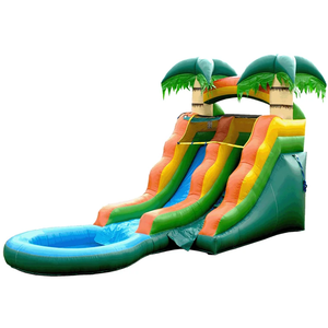 Piscine gonflable avec <span class=keywords><strong>toboggan</strong></span> <span class=keywords><strong>aquatique</strong></span> TSUNAMI pour enfants, prix avantageux, PVC imperméable et ignifuge, installation facile, taille personnalisable - Product Image 5