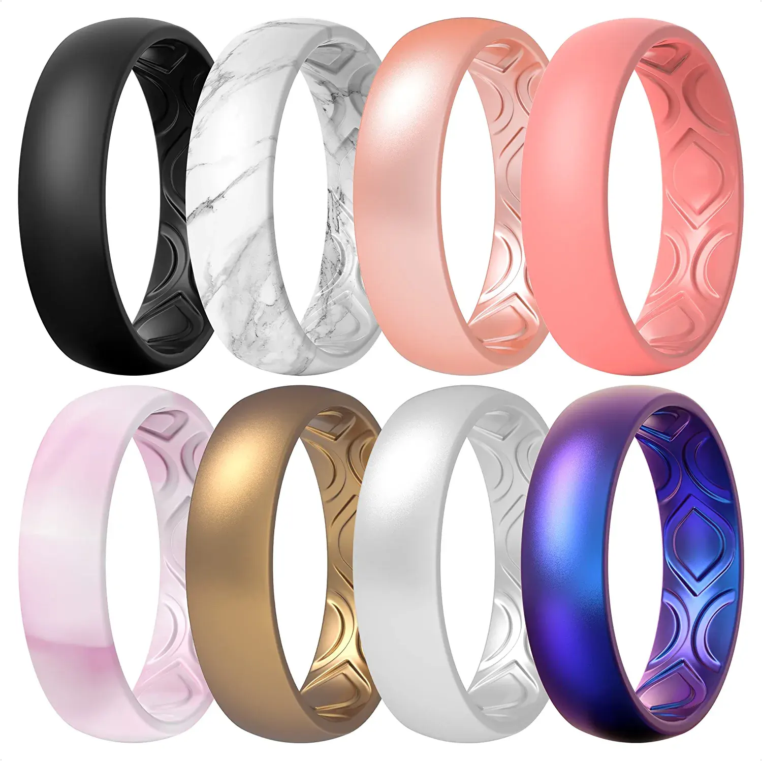 Hot Sale Silicone Wedding Ring Glow In The Dark Silicone Wedding Ring Best Seller Flexible Women Silicone Rings Wedding