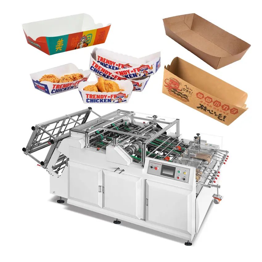 Vassoio per Hot Dog Sushi Kraft completamente automatico che forma macchine per la costruzione di scatole di carta alimentare