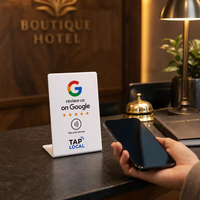 Support de table NFC en acrylique PVC 13,56 MHz NTAG213 NTAG215 NTAG216 avec logo personnalisé pour hôtels, restaurants et salons