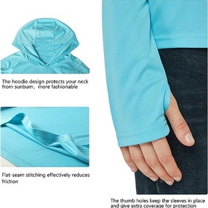 Long Sleeve <b>Spf</b> Shirt Quick Dry Women Fishing Shirt With Hoodies - Product Image 4