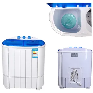 Mini <span class=keywords><strong>Lavadora</strong></span> Semiautomática Multifuncional de <span class=keywords><strong>Doble</strong></span> <span class=keywords><strong>Tina</strong></span> de 4 kg para el Hogar, con Secadora, en Venta - Product Image 2