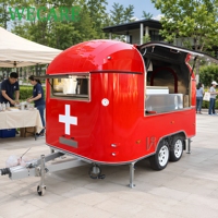 WECARE Remorque de bar mobile personnalisée pour smoothies, limonades, kebabs, sandwichs, burgers, crêpes, camion de restauration rapide avec équipement de cuisine complet