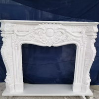 Panneaux de pierre d'ardoise autoportants de bordure de poêle de cheminée de marbre blanc moderne pour la décoration d'hôtel
