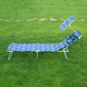 <span class=keywords><strong>Chaise</strong></span> <span class=keywords><strong>longue</strong></span> pliante d'extérieur moderne et colorée avec pare-soleil, <span class=keywords><strong>chaise</strong></span> de bronzage pliable en métal - Product Image 4