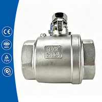 Válvula de Bola de Acero Inoxidable de 2 Piezas con Asiento de PTFE y Maneta de Palanca, de Paso Completo, para Suministro Doméstico de Agua, Precio de Fábrica al Por Mayor