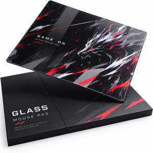 Alfombrilla de Ratón para Juegos de Vidrio Templado con Diseño de Anime y Logotipo Personalizado, con Caja de Embalaje Personalizada para Jugadores de Esports - Product Image 1