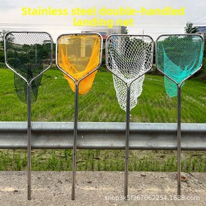 Trung Quốc thiết bị chuyên nghiệp nước mặn quy mô lớn Lưới đánh cá tích hợp đôi ống dày sản phẩm câu cá hạ cánh <span class=keywords><strong>Net</strong></span> - Product Image 4