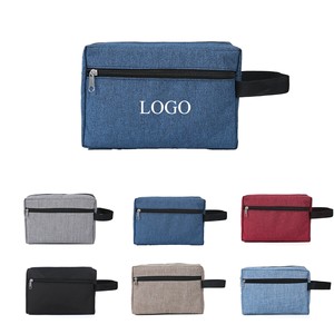 Nhãn hiệu riêng sang trọng vệ sinh cá nhân trang điểm Pouch bút chì trường hợp người đàn ông đi du lịch tạo nên biểu tượng tùy chỉnh không thấm nước Nylon vải Túi mỹ phẩm - Product Image 5