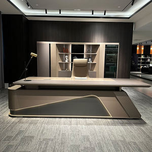 Conjunto de Escritorio Ejecutivo Moderno con Silla de Madera, Mesa de Gerente de Lujo con 1 Año de Garantía para <span class=keywords><strong>Oficina</strong></span> Comercial - Product Image 2
