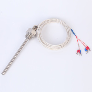 Threaded Resistance Temperature <b>Detector</b> 304 Stainless Steel <b>Wire</b> Leads Temperature Sensor For Water Tank Protection - Product Image 1