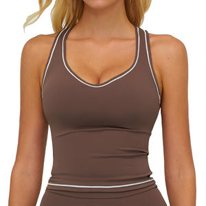 Chaleco de Yoga sin Mangas para Mujer Zechuang, Top Deportivo Ajustado de Nailon y Spandex con Relleno en el Pecho, Invierno 2025 - Product Image 5
