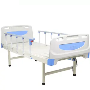 Fabrik fertigung Medizinische Möbel Metall bett Klinik Einzel kurbel eine Funktion ICU Nursing Hospital Bed