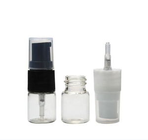Meilleure vente Mini flacon d'échantillon en verre 3ml 5ml 10ml Flacon de pulvérisation à pompe en verre transparent vide pour parfum de <span class=keywords><strong>poche</strong></span> avec boîte personnalisée - Product Image 1