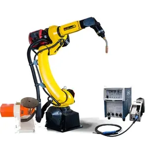 Bras robotisé industriel Fanuc 100iD/8L à 6 axes avec moteur PLC équipé d'une unité de nettoyage de pistolet de soudage TPS 320i PULSE - Product Image 1