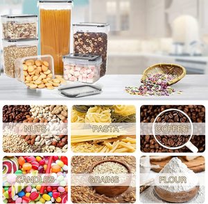 TGYW Juego de 42 Recipientes Herméticos para Almacenamiento de Alimentos con Tapas, Plástico Libre de BPA, Organización de Cocina, Cereales - Product Image 6