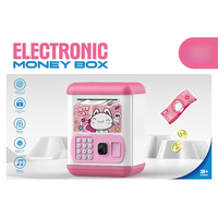 Tirelire électronique avec déverrouillage par empreinte digitale simulée, boîte d'épargne intelligente avec mot de passe, fonction de détection UV des faux billets, jouets en gros