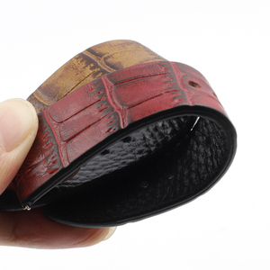 Cao Cấp Tay Màu Cá Sấu Mô Hình Da Dây Đeo Đồng Hồ Trong Màu Đỏ Và Màu Vàng 18 20 22 24Mm Kích Thước Cho Đồng Hồ Thanh Lịch - Product Image 5