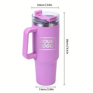 Custom Logo Vacuum 1200ml Travel <b>Coffee</b> Mug Insulated Double Wall Wholesale Stainless Steel 40oz Tumbler with Handle - Product Image 2