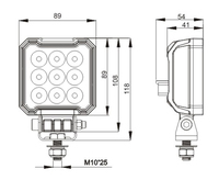 Projecteur LED carré de 4 pouces à faisceau spot, homologué Emark, 12V 24V, éclairage de travail tout-terrain LED, systèmes d'éclairage automobile 4x4