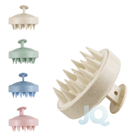Cepillo Masajeador de Silicona para Cuero Cabelludo, Cepillo para Champú, Venta al por Mayor, Logotipo Personalizado, Impermeable, para Uso en Seco y Húmedo, Eliminación de Caspa, Crecimiento del Cabello, 10 Colores