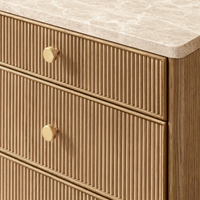 Escritorio de Computadora Ejecutivo de Madera con Cajones, Moderno y Sencillo, para Sala de Estar o Estudio