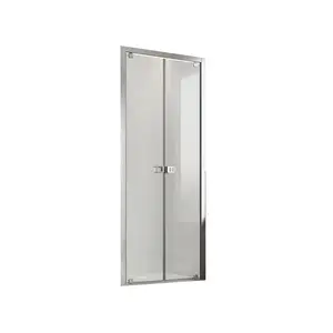 Essenza N2B cabina doccia nicchia-6mm vetro e alluminio ossidato-apertura berlina-75.5-80x200cm-accesso innovativo