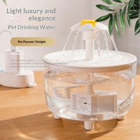 Distributeur d'eau pour animaux de compagnie de 1,5 L avec filtration à circulation automatique, distributeur intelligent d'eau courante pour chat, chien et autres animaux