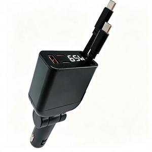 ที่ชาร์จในรถยนต์แบบพับเก็บได้ 5 in 1 รุ่น STW PD 65W 30W QC30W ช่องเสียบ Type C และ USB 3 พอร์ต ชาร์จเร็ว - Product Image 1