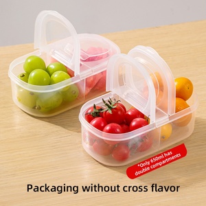 Custom Logo /Color Meal Prep Reusable Food Grade Square Fruit Grain Cereal Storage Box Clear Plastic Food <b>Container</b> With Lid - Product Image 4