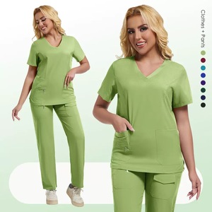 Offre Spéciale femmes soins infirmiers gommage doux hôpital médecin porter lavable infirmière pantalon droit gommage ensemble chirurgical médical gommages - Product Image 1