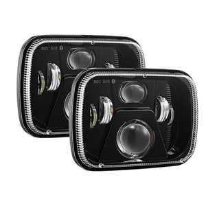 Approbation DOT 5x7 ''Phare haut-bas carré 7x6 pouces 55W Auto LED phare pour Jeep xj yj mj Off-road Truck pick-up - Product Image 1