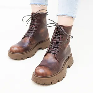 Wholesale Women's Leather Dress Shoes Flat Ladies Formal Work leather Boots