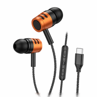 Hi-Fi Tanpa Kehilangan Kualitas Suara, Bass Mendalam, Audio Berat, Tipe-C USB-C Berkabel, In-Ear, Tahan Air IPX5, 1.2m untuk Earphone Seluler, Earbud, Headset Gaming