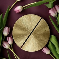 Poignée de porte demi-lune texturée en laiton antique effet soleil, quincaillerie de luxe semi-circulaire pour hôtels et portes en bois massif