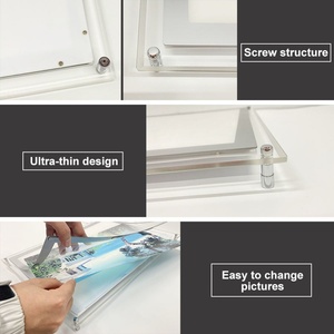 Custom Advertising Wall Mounted Illuminated Eco-friendly & Waterproof Acrylic Crystal LED Light <b>Box</b> with 3-Year Warranty - Product Image 5
