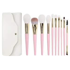 Makeup Brush Private Label Set HXT014 Premium Black High Quality Makeup Brush Private Label Professional Make Up Brush Gold Makeup Brushes Set For Daily Makeup