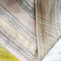 Matériau textile métallisé, tissu jacquard en brocade métallique pour rideau, 1 pièce