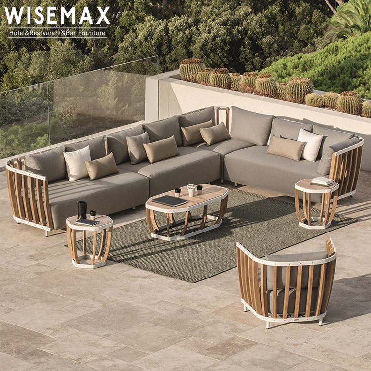 WISEMAX FURNITURE アウトドアホテル 防水 モダン チーク無垢材 ソファ
