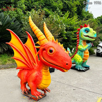 Modèle de dinosaure animatronique en silicone et métal de haute qualité, mignon et réaliste, avec son et mouvements, idéal pour les jardins d'enfants et les jeux en extérieur