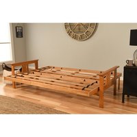Pyrrho Queen 86 "de ancho futón y colchón sofá cama de salón de madera maciza