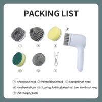 Brosse de nettoyage électrique sans fil multifonctionnelle OU, brosse rotative manuelle pour cuisine avec affichage LCD de la puissance