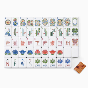 Mahjong Americano Portátil de Lujo con Patrón de Madera de Burl, 160 Piezas, Acrílico de 4 Capas en Tonos Ricos del Bosque, para Viajes y Juego en Casa - Product Image 3