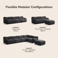 Antnovelty Modernes Modulares Sofa-Set, L-förmiges Boucle Lammwoll-Wohnzimmersofa zum Fabrikpreis